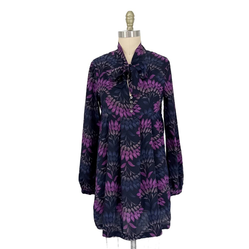 Patrizia Pepe Silk Neck Tie Mini Dress size Medium